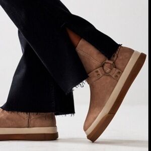 New ▶️ Free People ◀️ Bodhi Harness Sneaker Bootie Suede Size 6.5